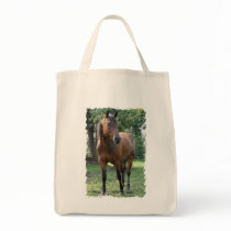 Bay Thoroughbred Horse Grocery Tote Bag