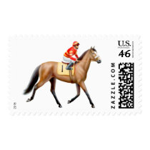 Bay Thoroughbred Race Horse Postage