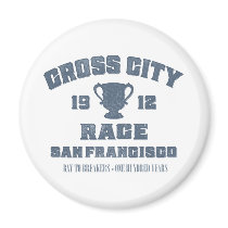 Bay To Breakers Cross City Race - Blue Refrigerator Magnet
