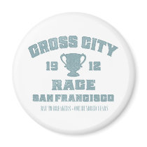 Bay To Breakers Cross City Race -  Green Magnet