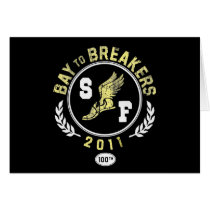 Bay To Breakers Distressed Winged Shoe Card