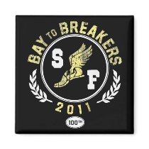 Bay To Breakers Distressed Winged Shoe Magnets
