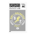 Bay To Breakers Distressed Winged Shoe Postage Stamps