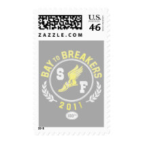Bay To Breakers Distressed Winged Shoe Postage Stamps