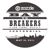 Bay To Breakers Round Stickers