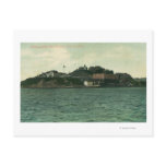 Bay View of Alcatraz Islans and Prison Postcards