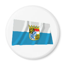 Bayern / Bavaria Flag with Arms magnets