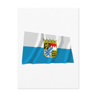 Bayern / Bavaria Flag with Arms Post Card by Vexillophile