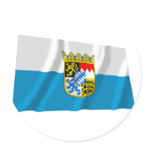 Bayern / Bavaria Flag with Arms stickers