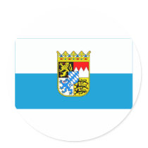 Bayern / Bavaria Flag with Arms stickers