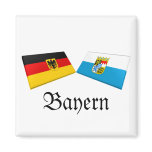 Bayern, Germany Flag Tiles Refrigerator Magnet