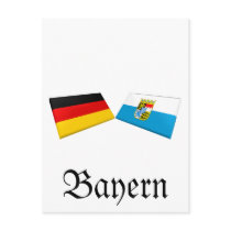 Bayern, Germany Flag Tiles Post Card