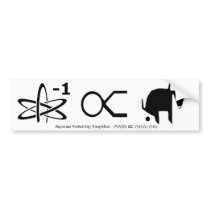 Bayesian Probability Simplified bumper stickers