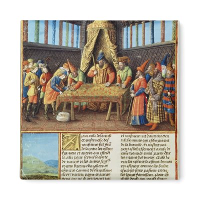 Bayezid I receiving the ransom Fridge Magnets by bridgemanart