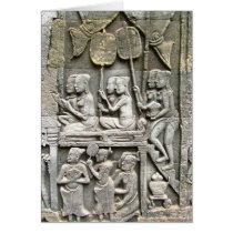 Bayon Temple Wall Relief - Honoring the King Card