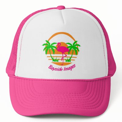 BAYSIDE IMAGES PINK FLAMINGO CAP HATS by Baysideimages