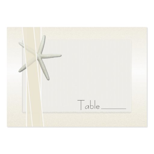 Bayside Starfish Wedding Escort / Seating Cards Business Cards (front side)