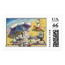 Baywatch Beach Bunnies Custom Postage Stamps by zooogle Baywatch Beach Bunnies Custom Postage Stamps
