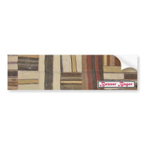 Bazaar Bayar Recycled Rug Chocolate Bumper Stickers