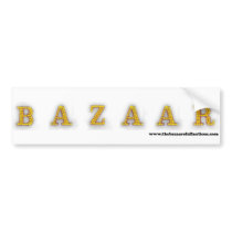 Bazaar "Letters" Bumper Sticker