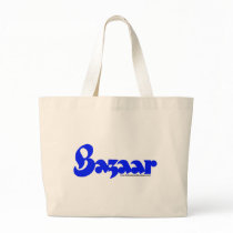 Bazaar Retro Font Tote Bags