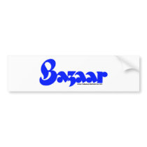 Bazaar Retro Font Bumper Sticker