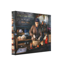 Bazaar - We sell tomato sauce Stretched Canvas Print