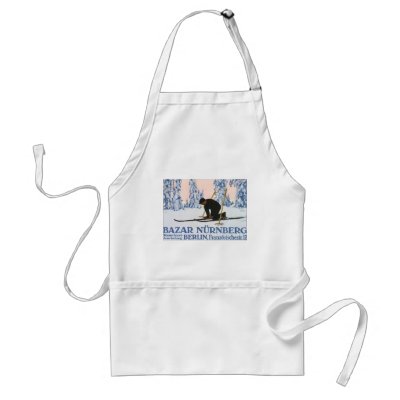 Bazar Nurnberg Berlin Vintage Travel Poster Aprons by vintagegiftmall