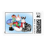 BaZooples Holiday Friends Postage Stamp stamps