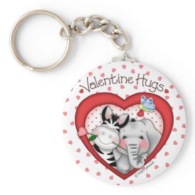 BaZooples "Valentine Hugs" Keychain by BaZooples