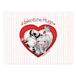 BaZooples "Valentine Hugs" Postcard postcards