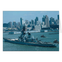 BB-61 "USS Iowa", New York Harbor, U.S.A. Card