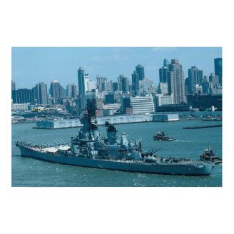 BB-61 "USS Iowa", New York Harbor, U.S.A. Print