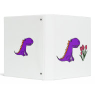 BB- Funny Dragon and Tulips Cartoon Binder binder