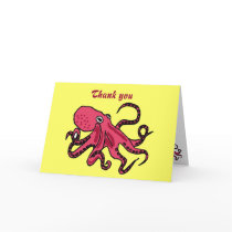BB- Funny Octopus Thank You Card