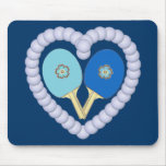 BB Ping Pong Flower Heart Mouse Mat