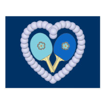 BB Ping Pong Flower Heart Postcards