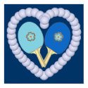BB Ping Pong Flower Heart posters by HappyDoggies BB Ping Pong Flower Heart posters