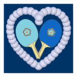 BB Ping Pong Flower Heart Poster