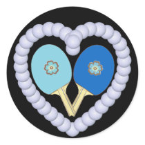 BB Ping Pong Flower Heart Round Stickers