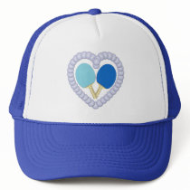 BB Ping Pong Paddle Heart Mesh Hat