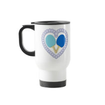 BB Ping Pong Paddle Heart mugs
