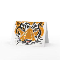 BB- Tiger Cartoon Thank you card