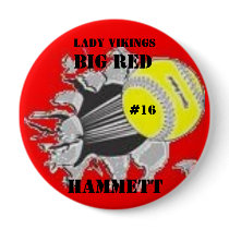 BBBW0131, Hammett, BIG RED, Lady Vikings, #16 buttons