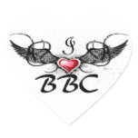 BBC lover Heart Stickers