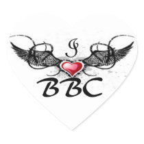 BBC lover Heart Stickers