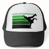 BBOY gradient grn blk hat