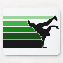 BBOY gradient grn blk mousepad