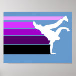 BBOY gradient prpl wht poster
