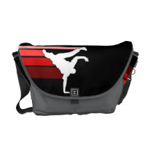 BBOY gradient red/wht messenger bag